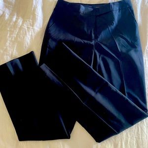 J. Crew Black wool classic wide leg suit trousers, size 2.